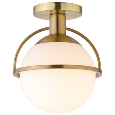 Image showing  Cieonna Semi Flush Mount with Glass Shade