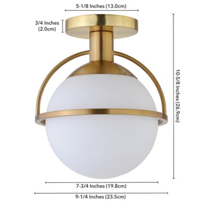 Image showing  Cieonna Semi Flush Mount with Glass Shade
