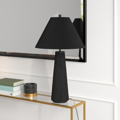 Hudson&Canal Ingalls Monochrome Table Lamp with Fabric Shade