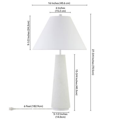 Image showing  Ingalls Monochrome Table Lamp with Fabric Shade