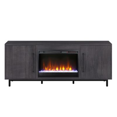 Image showing  Julian Rectangular TV Stand with Crystal Fireplace for TVs Up to 80 in.