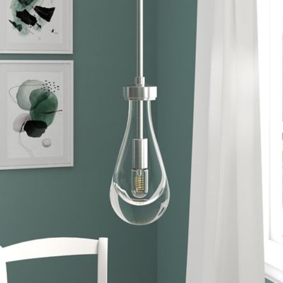 Hudson&Canal Twyla Pendant with Glass Shade