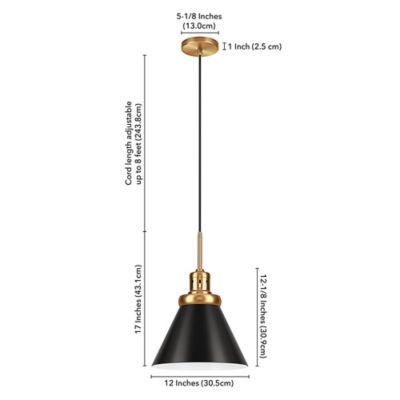 Image showing  Zeno Pendant with Metal Shade