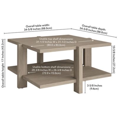 Image showing 3 th Hudson&Canal Ingrid Square Coffee Table