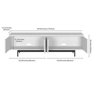 Image showing 4 th Hudson&Canal Whitman Rectangular TV Stand for TVs Up to 75 in.