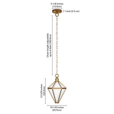 Image showing  Adara Pendant with Glass Shade
