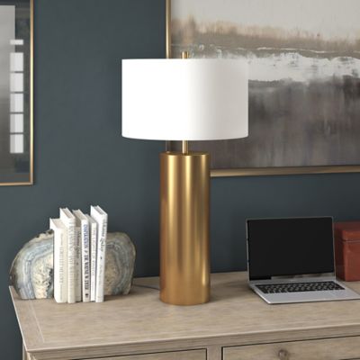 Hudson&Canal York Table Lamp with Fabric Shade
