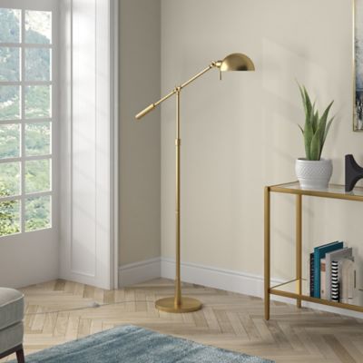 Hudson&Canal Dexter Height Adjustable/Tilting Floor Lamp with Metal Shade