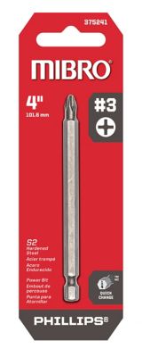 Mibro 4 in. Phillips #3 Screwdriver Bit