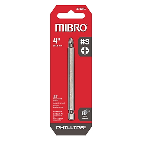 Mibro 4 in. Phillips #3 Screwdriver Bit
