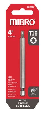 Mibro 4 in. Star T15 Screwdriver Bit