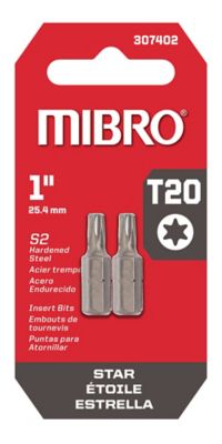 Image showing  2 pc. 1 in. T20 Star Screwdriver Bits, 2 pc.