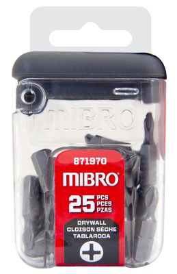 Mibro 1 in. Drywall Bit Pocket Case Set, 25 pc.