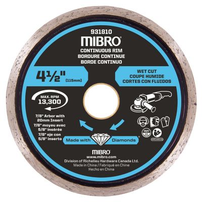 Mibro 4-1/2 in. Continuous Rim Diamond Blade