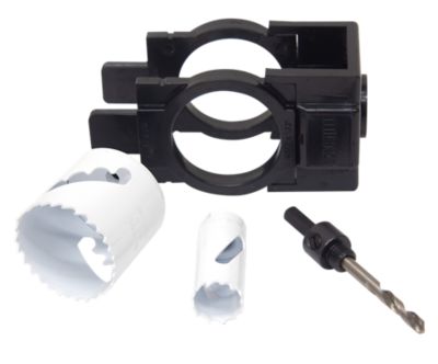 Image showing  Bi-Metal Door Lock Installation Kit for Doors with Wood and Steel Siding