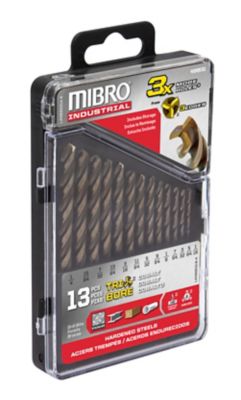 Mibro 13 pc. Cobalt Tri-Bore Drill Bit Set, 13 pc.