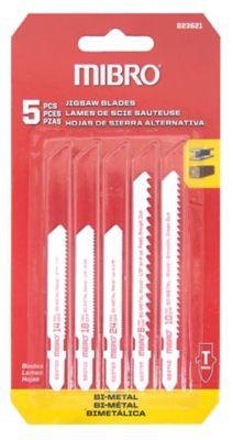 Mibro 2-3/4 in. to 3-5/8 in. Bi-Metal General Purpose Jigsaw Blade Set, 5-Pack