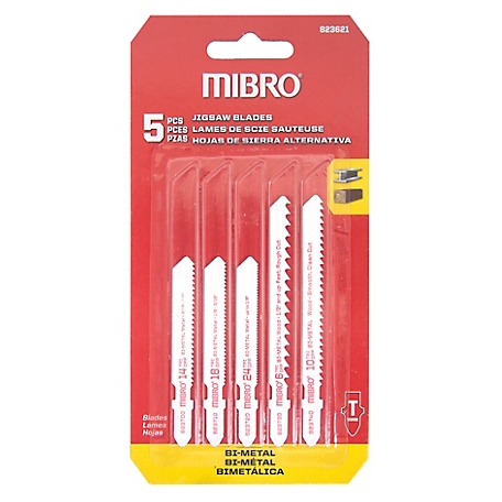 Mibro 5-Piece Bi-Metal General Purpose Jigsaw Blade Set