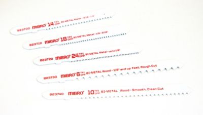 Image showing  2-3/4 in. to 3-5/8 in. Bi-Metal General Purpose Jigsaw Blade Set, 5-Pack