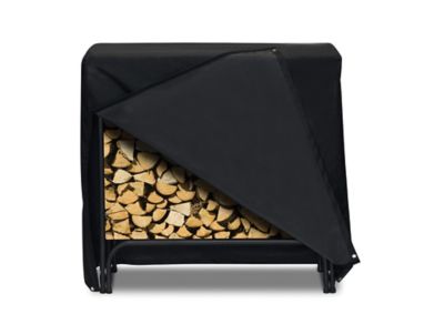 Pebble Lane Living 48 in. Log Rack Cover - Black, 2D-LR48241