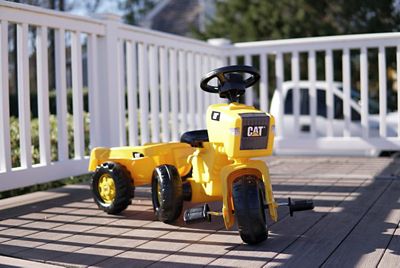 Image showing  CAT 3 Wheel Trac with Trailer Toy