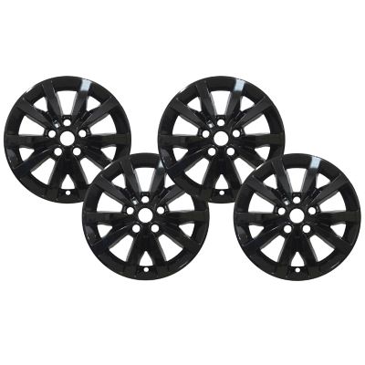 CCI Black Hubcaps/Wheel Covers for Dodge Durango 2014-2024 with 18 in. Alloy Wheels, 4-Pack