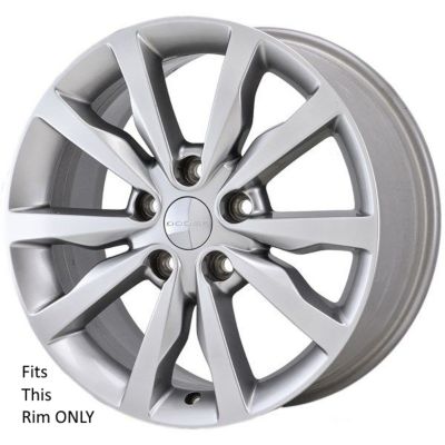 Image showing  Black Hubcaps/Wheel Covers for Dodge Durango 2014-2024 with 18 in. Alloy Wheels, 4-Pack