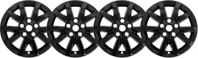 Image showing  Black Hubcaps/Wheel Covers for Dodge Durango 2014-2024 with 18 in. Alloy Wheels, 4-Pack