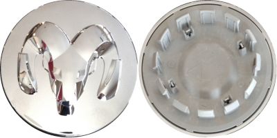 Image showing 5 th Dodge 3-3/4 in. Diameter Chrome OEM Center Cap/Hubcap for Dodge Ram 2500, 3500 SRW 2014-2018, 04726280AA, 1 Single
