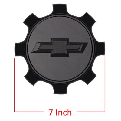 Image showing  7 in. Diameter OEM Black Center Cap/Hubcap for Chevrolet Silverado 2500, 3500 SRW 2020-2024, 84894347/84307949