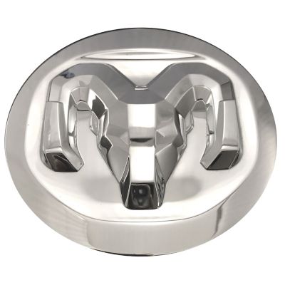 Dodge 1 Single, Dodge Ram 2500, 3500 SRW 2019-2024, Chrome OEM 3 3/4 in. Diameter Center Cap/Hubcap (6PG01SZ0AA/6PG01TRMAA)