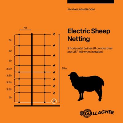 Image showing  Turbo Electric Sheep Netting Electronet with Struts, 35 in. x 164 ft.