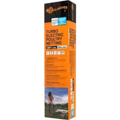 Image showing  48 in. x 164 ft. Electric Poultry Netting for Pastured Poultry, Backyard Chickens, and Wildlife Exclusion from Gardens