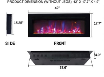 Image showing 5 th Grand Aspirations Electric Indoor Fireplace, 42.5 in.