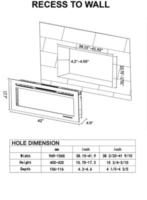 Image showing 6 th Grand Aspirations Electric Indoor Fireplace, 42.5 in.