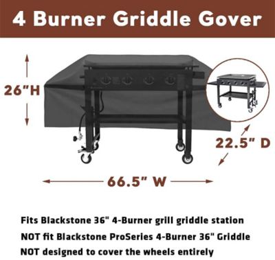 Grillfest Heavy Duty Griddle Grill Cover for 4 Burner Griddle, GCV-DL