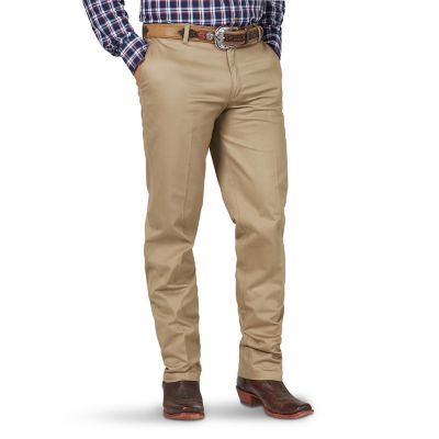 Wrangler Men's Relaxed Fit High-Rise Casual Flat Front Pants