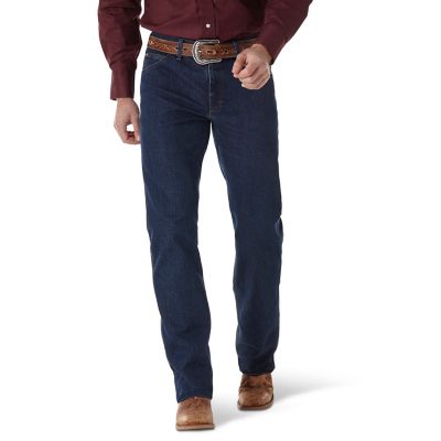 Wrangler Men's Cowboy Cut Tough Comfort Jeans - Regular Fit, Stretch Denim, Classic Western Style