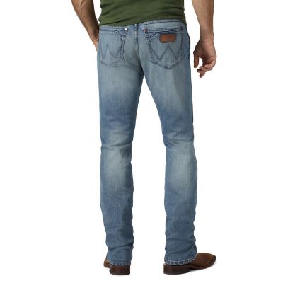 Image showing 1 th Wrangler Men's Slim Fit Mid-Rise Retro Straight Leg Jeans