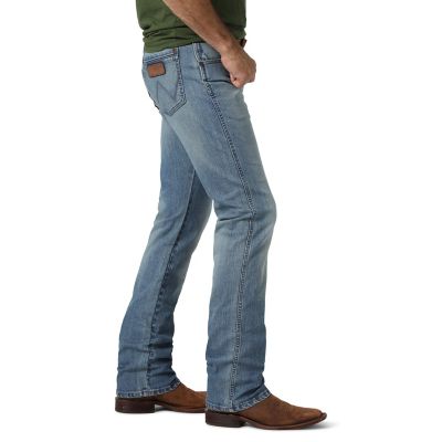Image showing  Men's Slim Fit Mid-Rise Retro Straight Leg Jeans