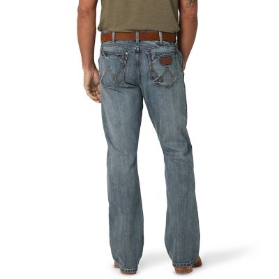 Image showing 1 th Wrangler Men's Relaxed Fit Mid-Rise Retro Bootcut Jeans