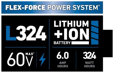 Image showing  60V MAX Flex-Force 6.0Ah Lithium-Ion Battery