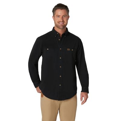 Wrangler® RIGGS Workwear® Long Sleeve Button Down Solid Twill Work