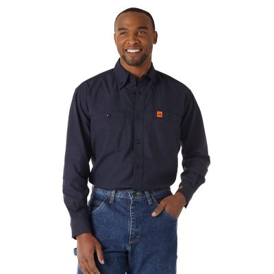 Wrangler Men's FR Flame-Resistant Riggs Workwear Twill Work Shirt