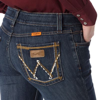 Image showing 4 th Wrangler Women's FR Flame-Resistant Classic Fit Mae Retro Bootcut Work Jeans