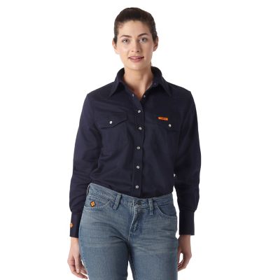 Wrangler FR Flame Resistant Long Sleeve Solid Shirt