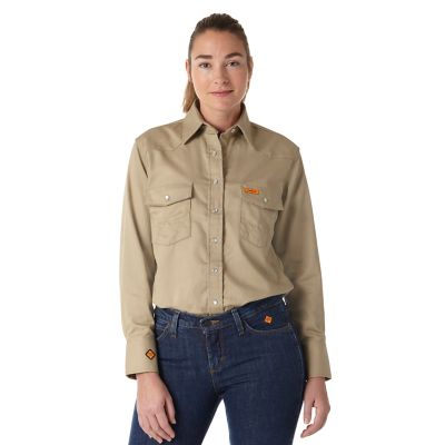 Wrangler FR Flame Resistant Long Sleeve Solid Shirt