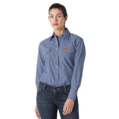 Wrangler FR Flame Resistant Long Sleeve Solid Shirt at Tractor