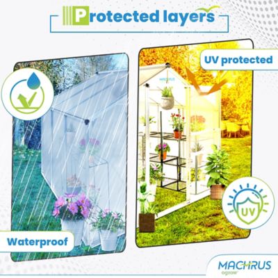 Image showing 5 th Ogrow Machrus Ogrow 4 x 6 ft. Walk-In Greenhouse with Sliding Door and Adjustable Roof Vent