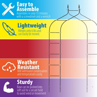 Image showing  Machrus Garden Arch Trellis, Decorative Flower Garden Arbor Lawn Patio Entrance